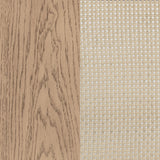 Kailani 4-Door Cane Dining Vitrine Display Cabinet Beige Oak - Home Elegance USA