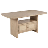 Kailani 7-piece Wood Counter Height Dining Set Beige Oak - Home Elegance USA