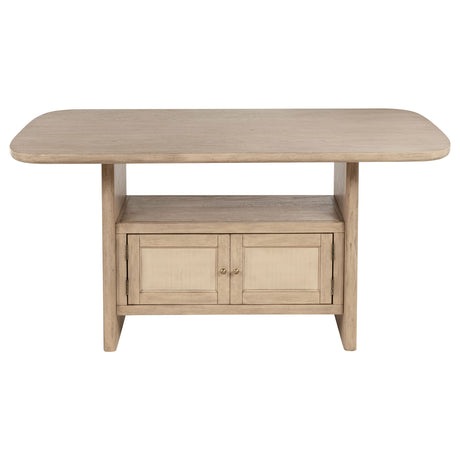 Kailani 7-piece Wood Counter Height Dining Set Beige Oak - Home Elegance USA