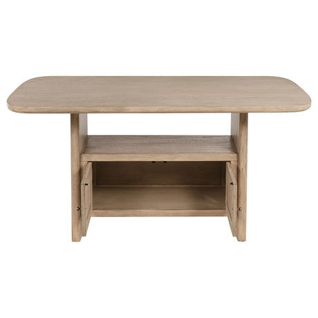 Kailani 7-piece Wood Counter Height Dining Set Beige Oak - Home Elegance USA