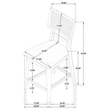 Kailani 8-piece Counter Dining Set with Cabinet Beige Oak - Home Elegance USA