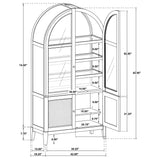 Kailani 8-piece Counter Dining Set with Cabinet Beige Oak - Home Elegance USA