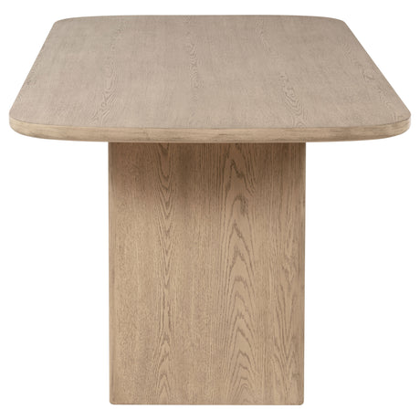 Kailani Cane Counter Height Storage Dining Table Beige Oak - Home Elegance USA