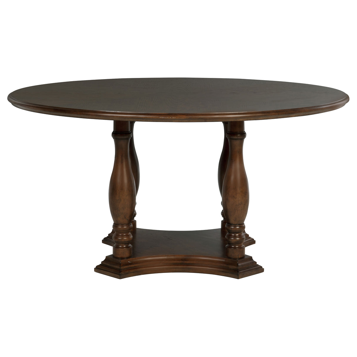 Landon 7-piece 60-inch Round Dining Table Set Rich Brown - Home Elegance USA