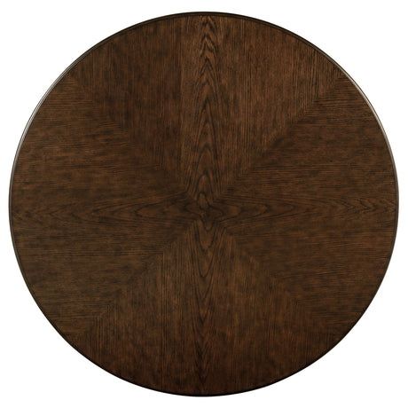 Landon 7-piece 60-inch Round Dining Table Set Rich Brown - Home Elegance USA