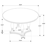 Landon 7-piece 60-inch Round Dining Table Set Rich Brown - Home Elegance USA
