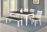 Kingman 5 - piece Rectangular Dining Set Espresso and White | Coaster | Home Elegance USA