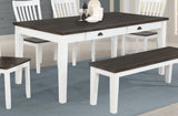 Dining Table - Kingman 4-drawer Dining Table Espresso and White