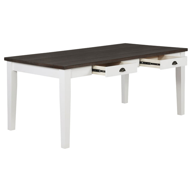 Dining Table - Kingman 4-drawer Dining Table Espresso and White