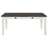 Dining Table - Kingman 4-drawer Dining Table Espresso and White