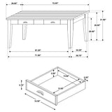 Dining Table - Kingman 4-drawer Dining Table Espresso and White