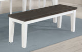 Bench - Kingman Rectangular Bench Espresso and White