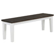 Bench - Kingman Rectangular Bench Espresso and White