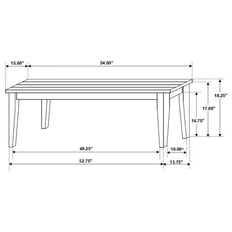 Bench - Kingman Rectangular Bench Espresso and White