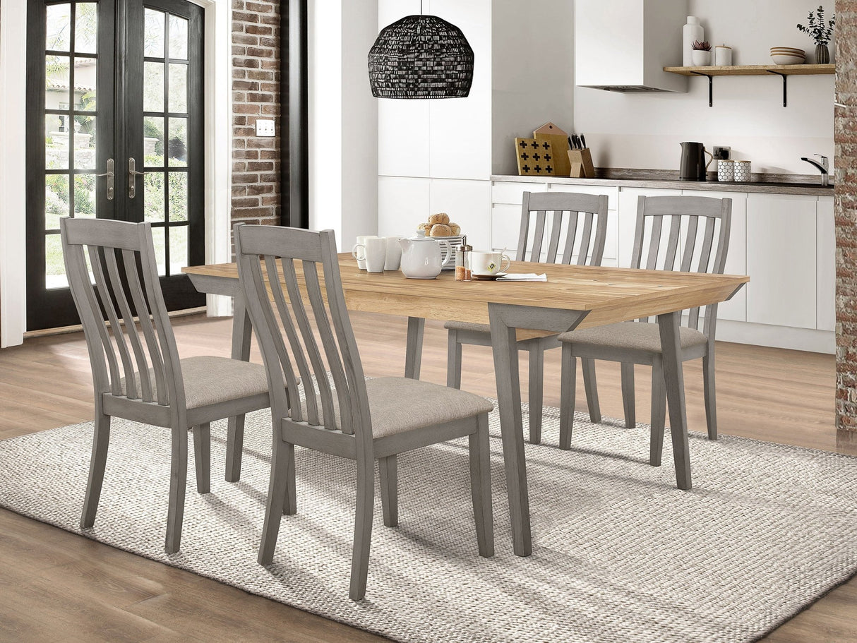 Nogales 5 - piece Rectangle Dining Set Acacia and Coastal Grey | Coaster | Home Elegance USA