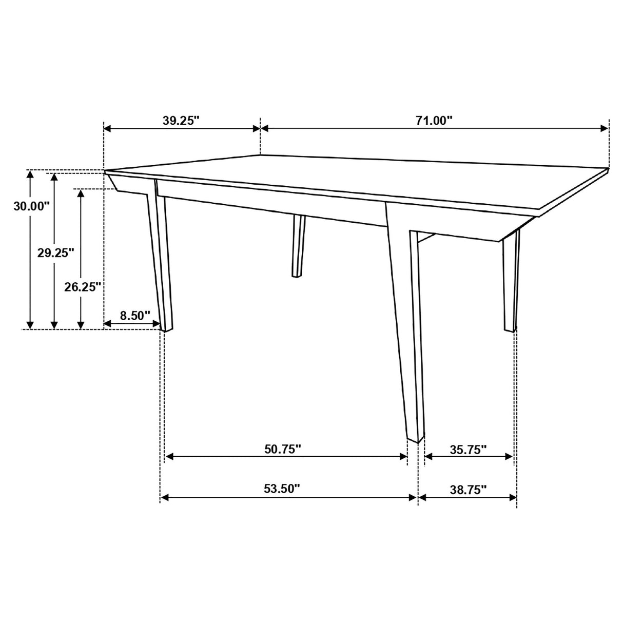 Nogales 5 - piece Rectangle Dining Set Acacia and Coastal Grey | Coaster | Home Elegance USA