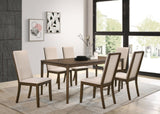 Wethersfield 7 - piece Dining Set Medium Walnut and Latte | Coaster | Home Elegance USA