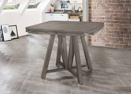 Athens Round Counter Height Table with Drop Leaf Barn Grey | Coaster - 109858 - Home Elegance USA - 3