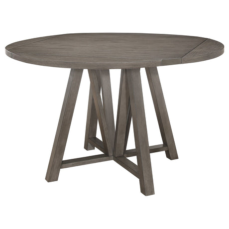 Athens Round Counter Height Table with Drop Leaf Barn Grey | Coaster - 109858 - Home Elegance USA - 1