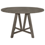 Athens Round Counter Height Table with Drop Leaf Barn Grey | Coaster | Home Elegance USA