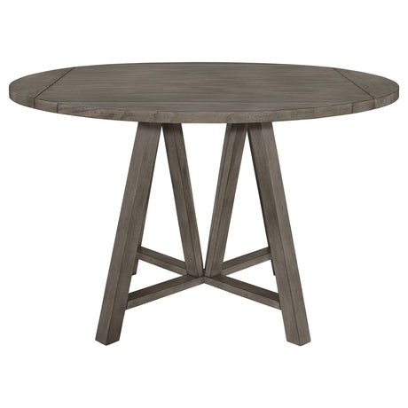 Athens Round Counter Height Table with Drop Leaf Barn Grey | Coaster - 109858 - Home Elegance USA - 4