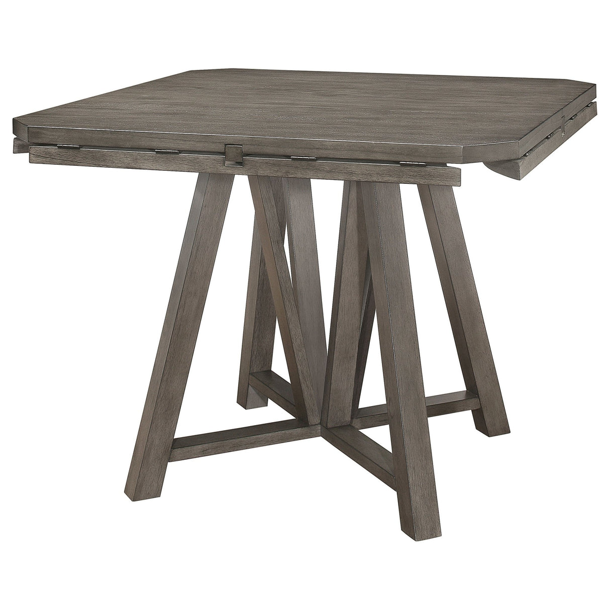 Athens Round Counter Height Table with Drop Leaf Barn Grey | Coaster | Home Elegance USA