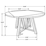 Athens Round Counter Height Table with Drop Leaf Barn Grey | Coaster | Home Elegance USA