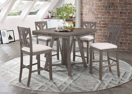 Athens Round Counter Height Table with Drop Leaf Barn Grey | Coaster - 109858 - Home Elegance USA - 13