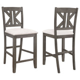 Athens Upholstered Seat Counter Height Stools Light Tan (Set of 2) | Coaster - 109859 - Home Elegance USA - 1