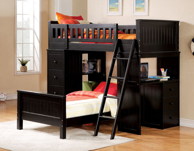 Acme - Willoughby Twin Bed 10988W Black Finish