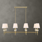 Arques 8 Light Linear Chandelier White / Gold - Gold / White by Uttermost - View 2