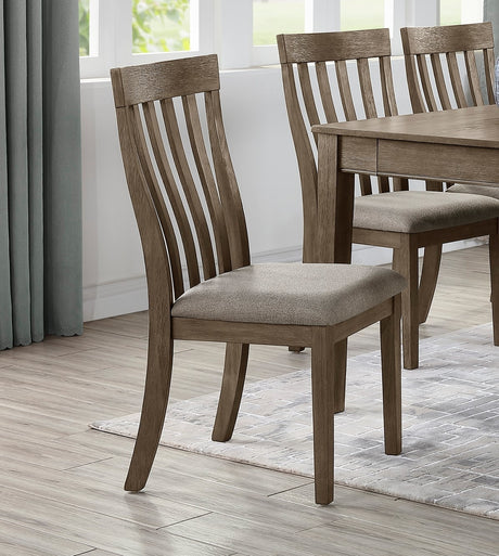 Country Casual Styling 5pc Dining Set Dining Table with Drawers and 4x Side Chairs Wire Brushed Brown Finish Wooden Furniture - sold by Home Elegance USA