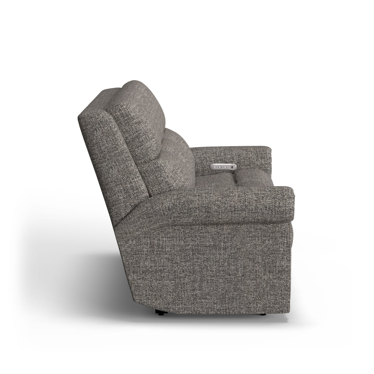 Bernard Power Reclining Fabric Sofa With Console, Power Headrest, & Lumbar | Flexsteel