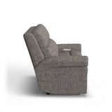 Bernard Power Reclining Fabric Sofa With Console, Power Headrest, & Lumbar | Flexsteel