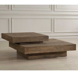 Rustic Planes Modern Coffee Table - Dark Brown by Uttermost - View 4