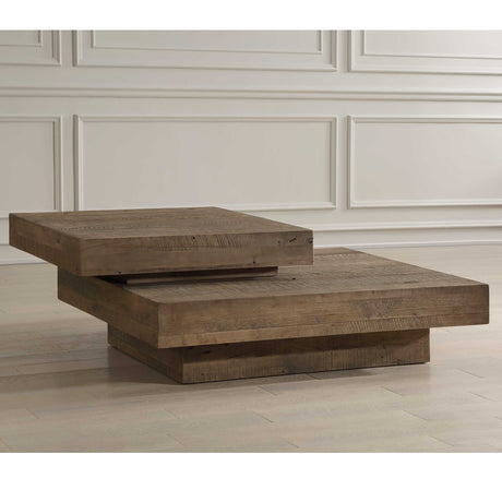 Rustic Planes Modern Coffee Table - Dark Brown by Uttermost - View 4
