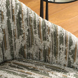 Mari Boucle Swivel Chair - Green / White by Uttermost - View 5