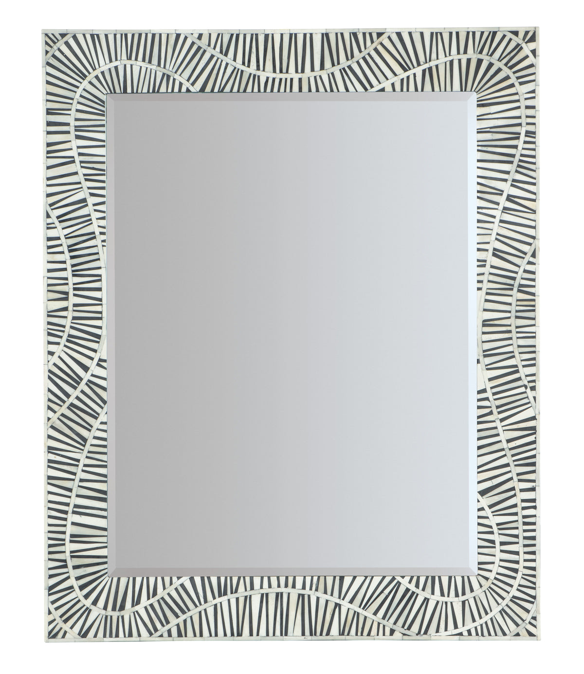 Commerce And Market Tiger Tooth Vertical Mirror - White / Black by Hooker Furniture - View 1