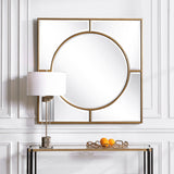 Stanford Square Mirror - Gold by Uttermost - View 2