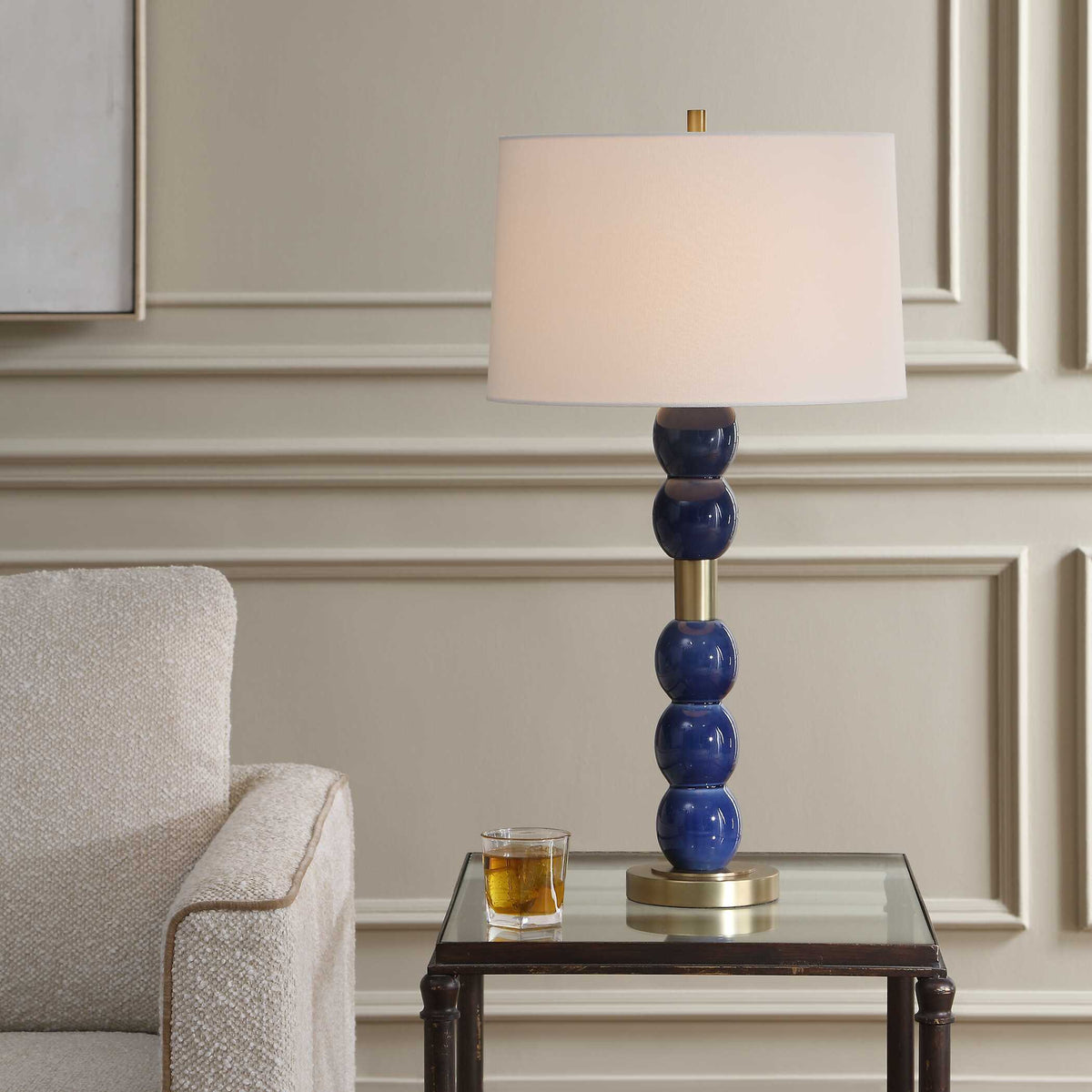 Bellore Glaze Table Lamp - Blue by Uttermost - View 2