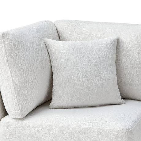 Chauncy 5-PC Sectional in Ivory with Performance Fabric, Modular Design - sold by Home Elegance USA