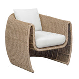 Tropic Golden Flax Outdoor Lounge Chair - Light Brown / White by Uttermost - View 6