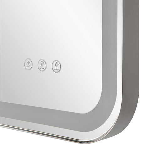 Crofton Lighted Nickel Vanity Mirror - Gray by Uttermost - View 10