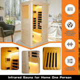 Single person spruce far infrared sauna hair - Home Elegance USA