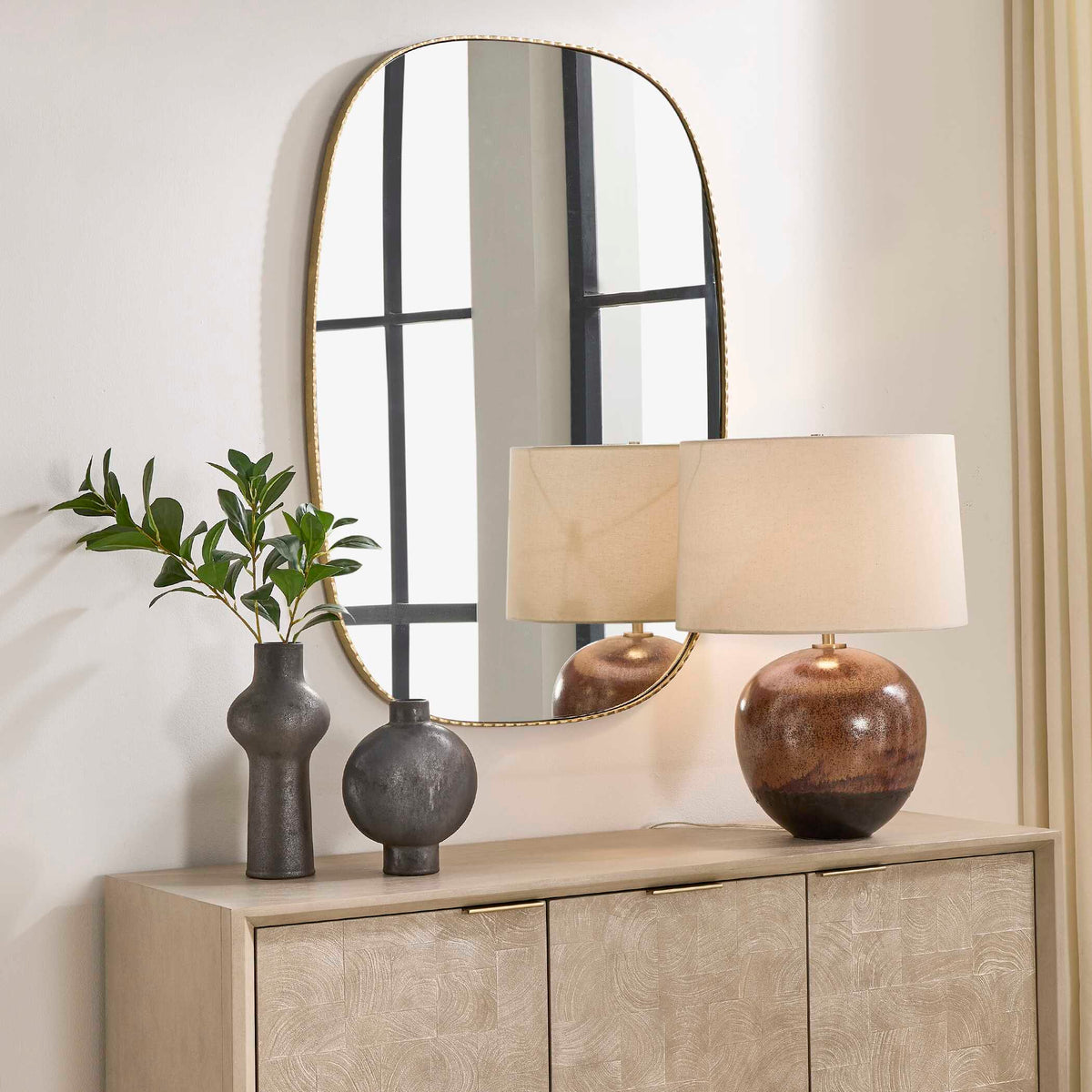 Nidia Mirror - Gold by Uttermost - View 3