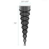Crystal Chandelier Double Helix// 7 Light, 73" Hanging Length  | Finesse