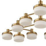 Wedge 12 Light LED Brass Chandelier White / Gold - Gold / White by Uttermost - View 13
