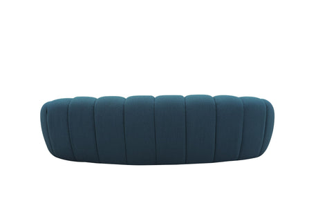 Divani Casa Yolonda - Modern Curved Dark Teal Fabric Sofa Set - sold by Home Elegance USA