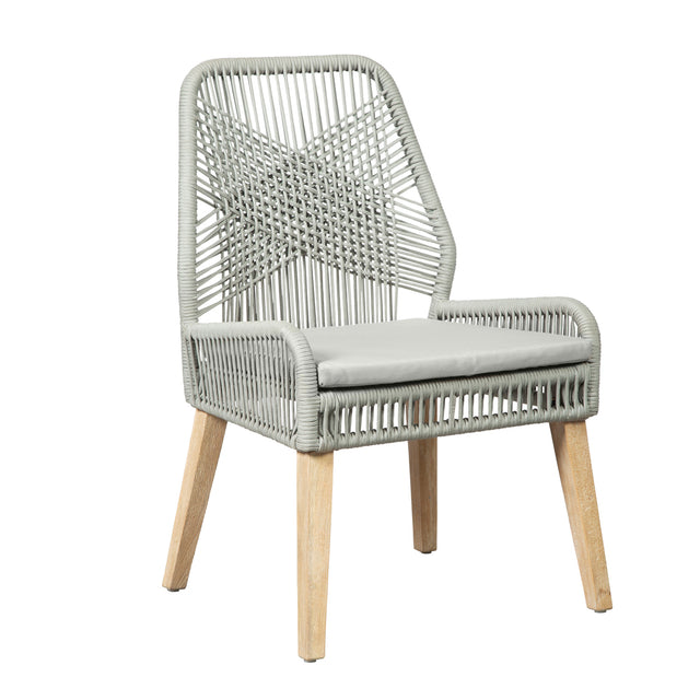 Side Chair - Nakia Woven Back Side Chairs Grey (Set of 2)