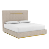 Danbury Bed - King - Naya Check Cream | Sunpan - SUNPAN - 110048 - Home Elegance USA - 1